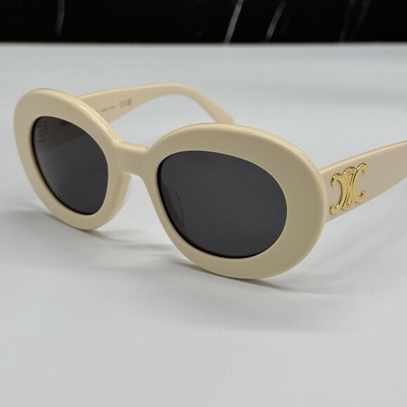 NEW CELINE CL40312U 25A ROUND IVORY WOMEN SUNGLASSES CELINE - Picture 4 of 10